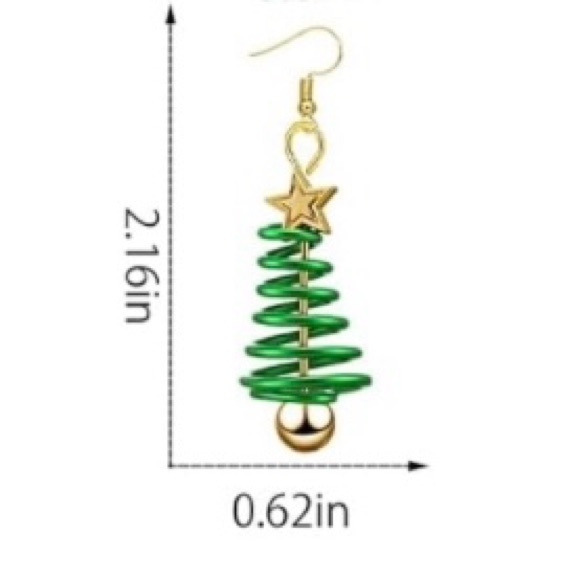 Christmas Tree Earrings - Picture 4 of 7